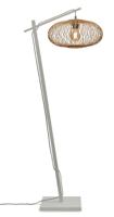 GOOD&MOJO Vloerlamp 'Cango' Bamboe, 150cm, kleur Wit/Naturel - thumbnail