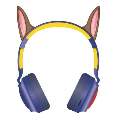 Lexibook, Paw Patrol, 2-in-1 draadloze en bedrade koptelefoon met Chase-oren, hoge geluidskwaliteit beperkt tot 85 dB, lichtgevende effecten, opvouwbaar, verstelbaar, oplaadbaar, HPBT015PA