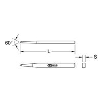 KS Tools Tegelpuntbeitel, 4-kant, 6x200 mm 1620322 - thumbnail