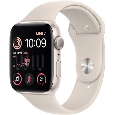 Refurbished Apple Watch SE 2022 GPS 44mm Zwart Licht gebruikt