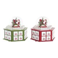 Adventkalender DKD Home Decor Hout (22 x 19 x 20 cm) (2 Stuks) - thumbnail