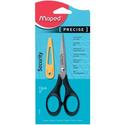 Maped schaar Precise, ft 13 cm, rechts en links, scherpe punt, RVS, zwart, blister van 1 stuk