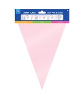 Folie Vlaggenlijn Lichtroze/Zilver (10m) - thumbnail