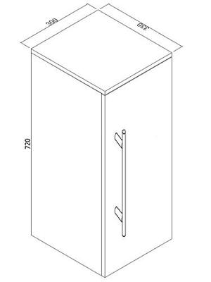 Badkamerkast Britt Wit M Badkamerkast Britt Wit M