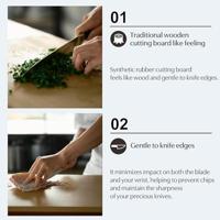 Snijplank van Synthetisch Rubber - 38x21x1.3 cm - thumbnail