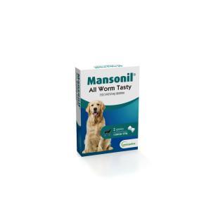 Mansonil All Worm Dog Tasty voor de hond 2 x 6 tabletten Mansonil All Worm Dog Tasty voor de hond 2 x 6 tabletten