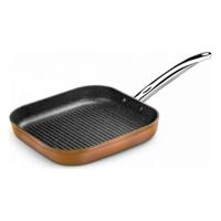 Geribbelde Grillpan Monix M740030 Grill 28 cm Gehard aluminium (4 Onderdelen) (4 Stuks) - thumbnail