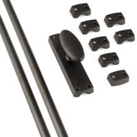 Hardbrass Mariani Raamespagnolet Universeel 3000mm Puur Zwart - thumbnail