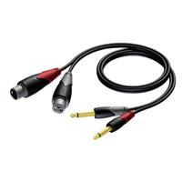 Procab CLA707/3 verloopkabel 2x XLR female naar 2x Jack 3m - thumbnail