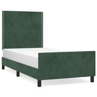 Bedframe zonder matras 90x200 cm fluweel donkergroen - thumbnail
