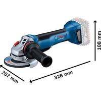 Bosch Professional GWS 18V-10 P 06019J4101 Haakse accuslijper 125 mm Incl. 2 accus, Incl. lader, Incl. koffer 18 V 5 Ah - thumbnail
