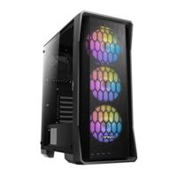 Antec ax20 midi tower behuizing (zwart | 3x usb-a | tempered glass) - thumbnail