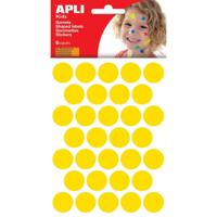 Apli Kids stickers, cirkel diameter 20 mm, blister met 180 stuks, geel - thumbnail