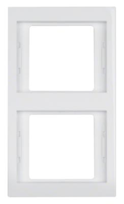 Berker K.1 afdekraam 2-voudig Verticaal polarwit