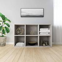 VidaXL Boekenkast/dressoir 66x30x98 cm bewerkt hout betongrijs - thumbnail