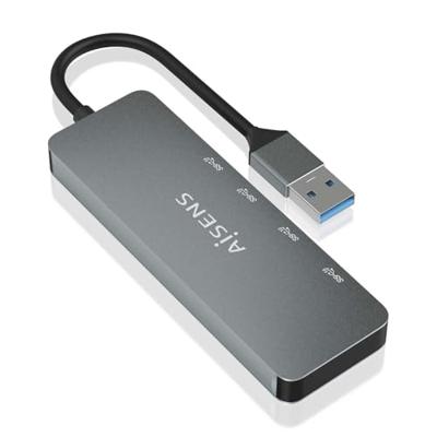 AISENS HUB USB 3.2 GEN2 10G A/M-2xTYP C/H-2xUSB-A/H 15CM GRAU