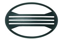 Franssen Moderne wandlampJack Oval 3-stripe zwart - 2267-10 - thumbnail
