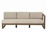 Apple Bee | Loungebank Antigua 3-zits Rechts | Coastal Teak - thumbnail