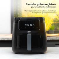 Multifunctionele heteluchtfriteuse - BEKO - FRL3374B - 1900 W - 7,6 L voor 2 kg friet - LCD touchscreen - Zwart - thumbnail