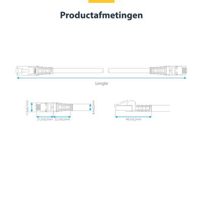 USB-kabel Startech NLWH-1M-CAT8-PATCH Wit 1 m
