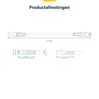 USB-kabel Startech NLWH-1M-CAT8-PATCH Wit 1 m - thumbnail
