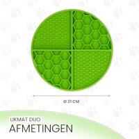 Eat Slow Live Longer Lick Mat Dimensions Circle  Green - thumbnail