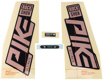 ROCKSHOX decor set "signatur series" decal set rs pike ult. matt copper