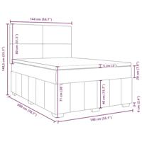 Boxspring met matras stof zwart 140x200 cm - thumbnail