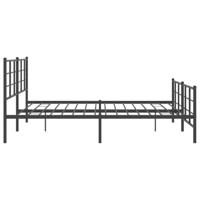 Bedframe met hoofd- en voeteneinde metaal zwart 183x213 cm - thumbnail