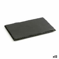 Leisteen Effect Keramische Tray Quid Gastro Fun Zwart (20 x 13 cm) (12 Stuks) - thumbnail