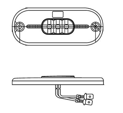 HELLA zijmarkeringslicht side marking light rated voltage. 12v led