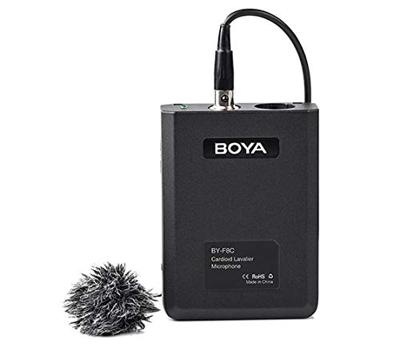 Boya cardioide lavalier microfoon by-f8c voor video of instrumenten