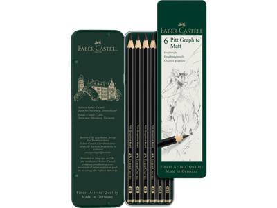 Faber Castell Grafietpotlood Pitt Mat Etui a 6 stuks