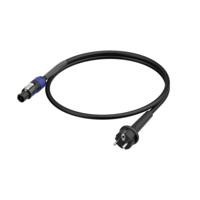 Neutrik 1036420 Aansluitkabel Stroom Zwart 1.5 m - thumbnail