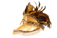 Zonneklep oranje summer festival panter - thumbnail