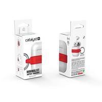 Catalyst Minimalist Case voor AirPods 1 en 2 - Hoogglanzende oppervlakteafwerking met extra grip, ultralichtgewicht, slank ontwerp, compatibel met draadloos opladen - Rood - thumbnail