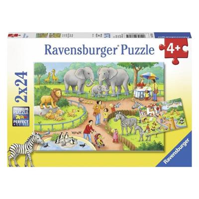 Ravensburger puzzel een dag in de dierentuin, 2x24st. Ravensburger puzzel een dag in de dierentuin, 2x24st.