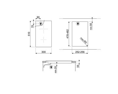 Smeg SI2321D Inductie kookplaat Zwart