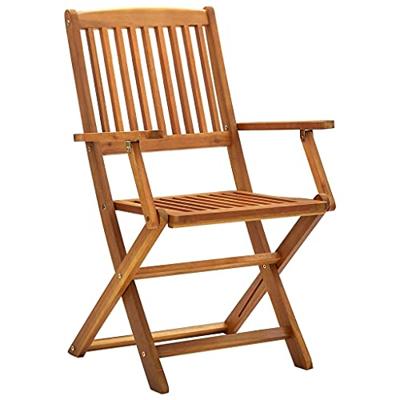 Tuinstoelen inklapbaar 2 st massief acaciahout - thumbnail