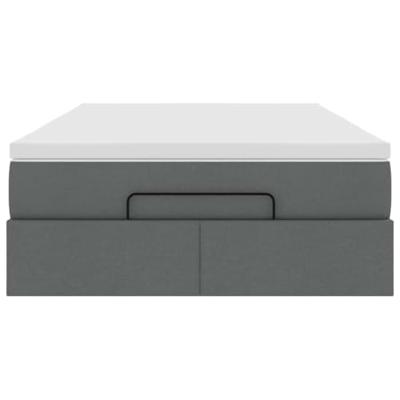 Ottoman bed met matras 120x200cm stof donkergrijs