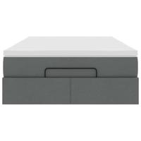 Ottoman bed met matras 120x200cm stof donkergrijs - thumbnail