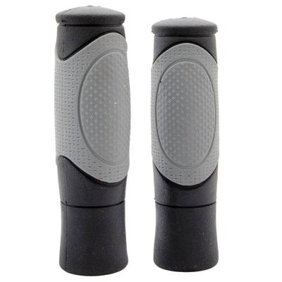 Simson ergo shift handvatten - zwart-licht grijs - 92mm - fiets Simson ergo shift handvatten - zwart-licht grijs - 92mm - fiets