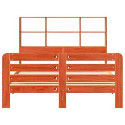 Bedframe zonder matras massief grenenhout wasbruin 160x200 cm