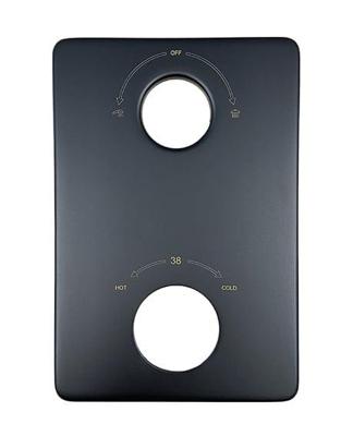 8mm verlengset mat zwart tbv 2-knops douchethermostaat