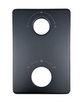 8mm verlengset mat zwart tbv 2-knops douchethermostaat - thumbnail