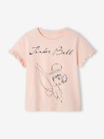 Meisjesshirt met korte mouwen met ruches Disney¨ Tinkerbell effen lichtroze - thumbnail