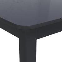 Eettafel 114x71x75 cm massief rubberwood zwart - thumbnail