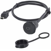 encitech 1310-1021-01 1310-1021-01 Mini-USB 2.0 type AB Chassisbus, inbouw M22 1 stuk(s) - thumbnail