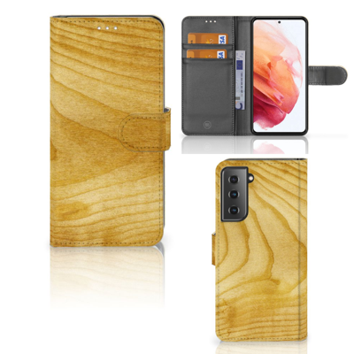 Samsung Galaxy S21 | Book Style Case | Licht Hout