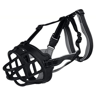 TRIXIE MUILKORF MUZZLE FLEX SILICONE ZWART M 21X24 CM